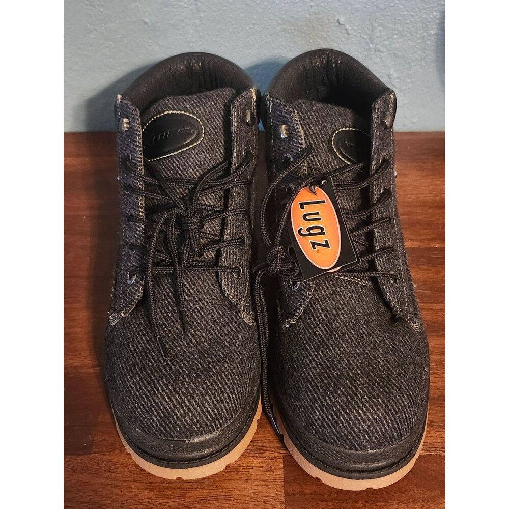 Lugz Mens Size 10.5 New Black Drifter Peacock Boots MDRPT 002